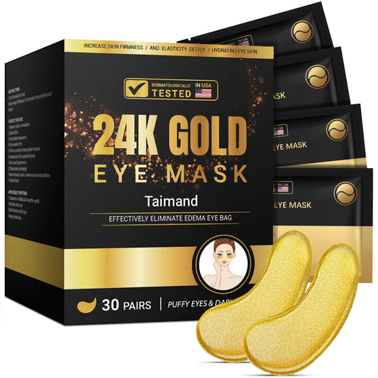 24K Gold Under Eye Mask for Puffy Eyes, Dark Circles