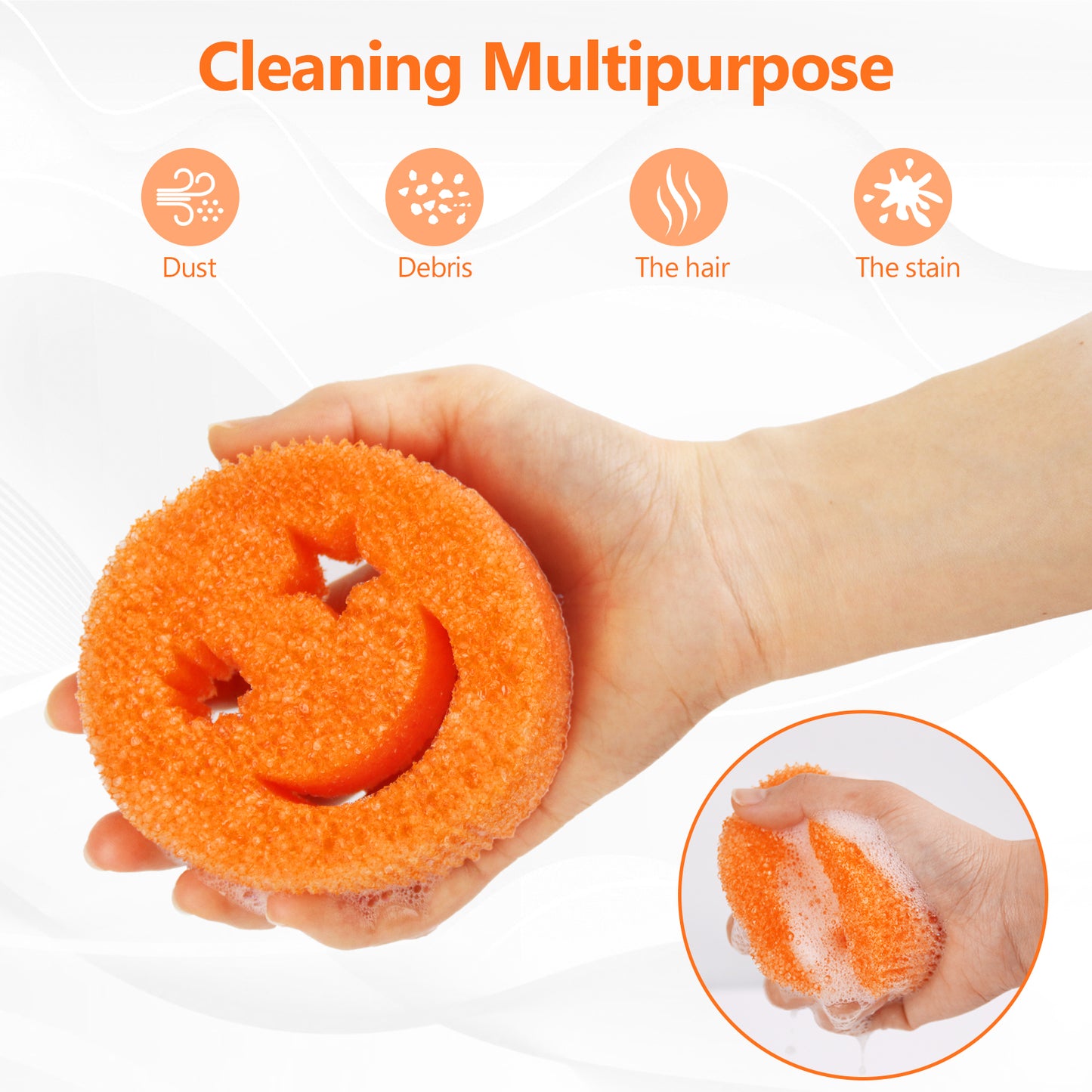 Color Sponge(6 PCS) - Scratch-Free Multipurpose Dish Sponges for Kitchen, Bathroom - BPA Free & Made with Polymer Foam - Temperature Controlled Kitchen Sponge for Dishes, Odor Resistant Scrubber